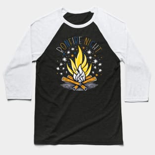 Bonfire night colourful sparkly firework fire Baseball T-Shirt